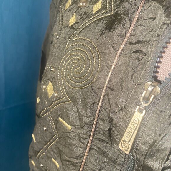 Vintage Adolfo Sport Track Suit- Wind Breaker & Pants Brown Sz Large - Picture 5 of 10